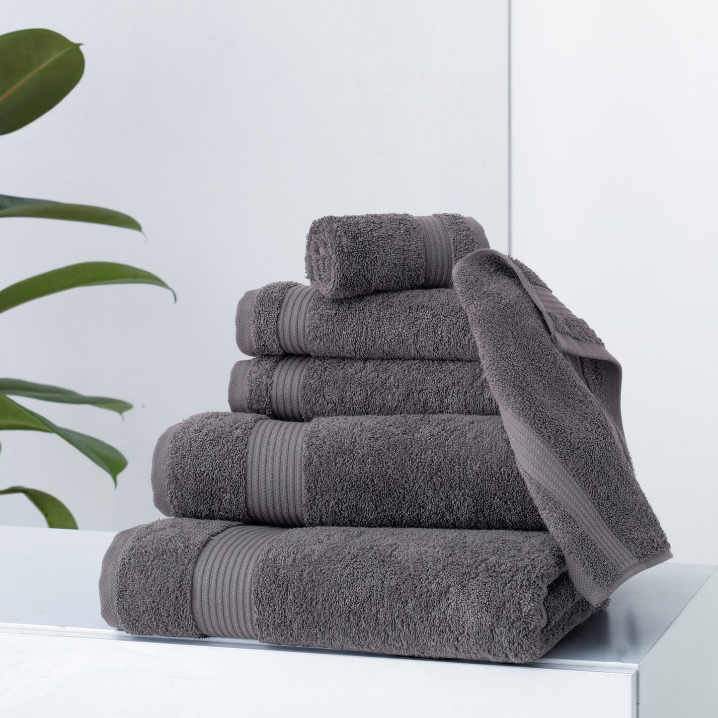 Serenity 6 PC Towel Set Grey