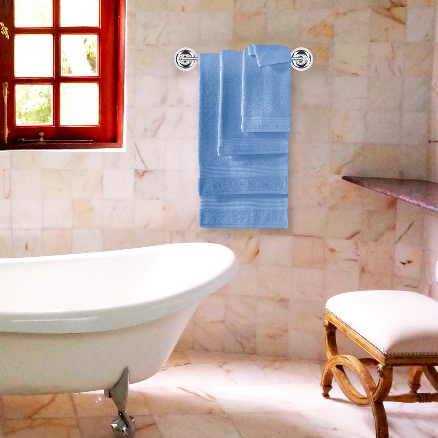 Serenity 6 PC Towel Set Serenity Blue