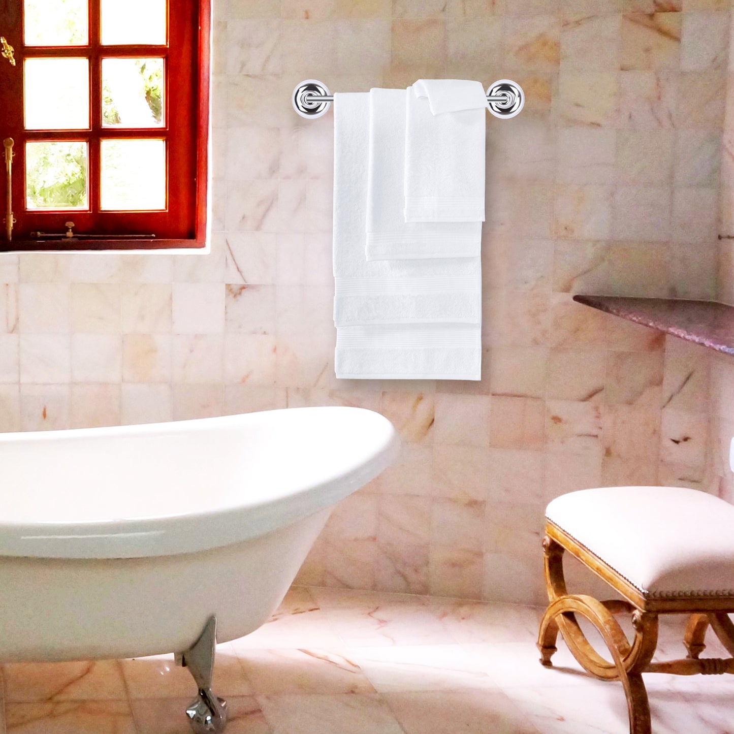 Serenity 6 PC Towel Set White
