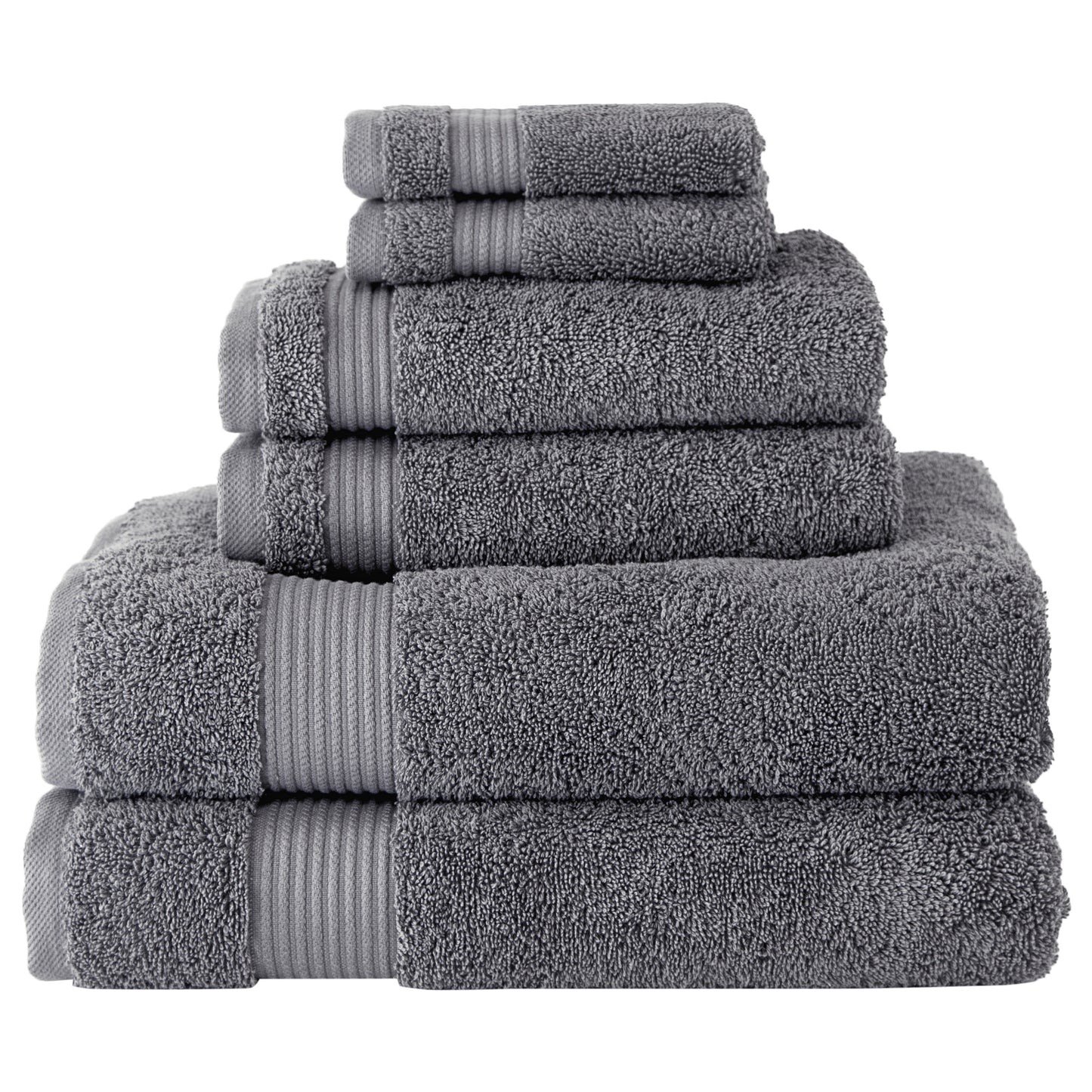 Serenity 6 PC Towel Set Grey
