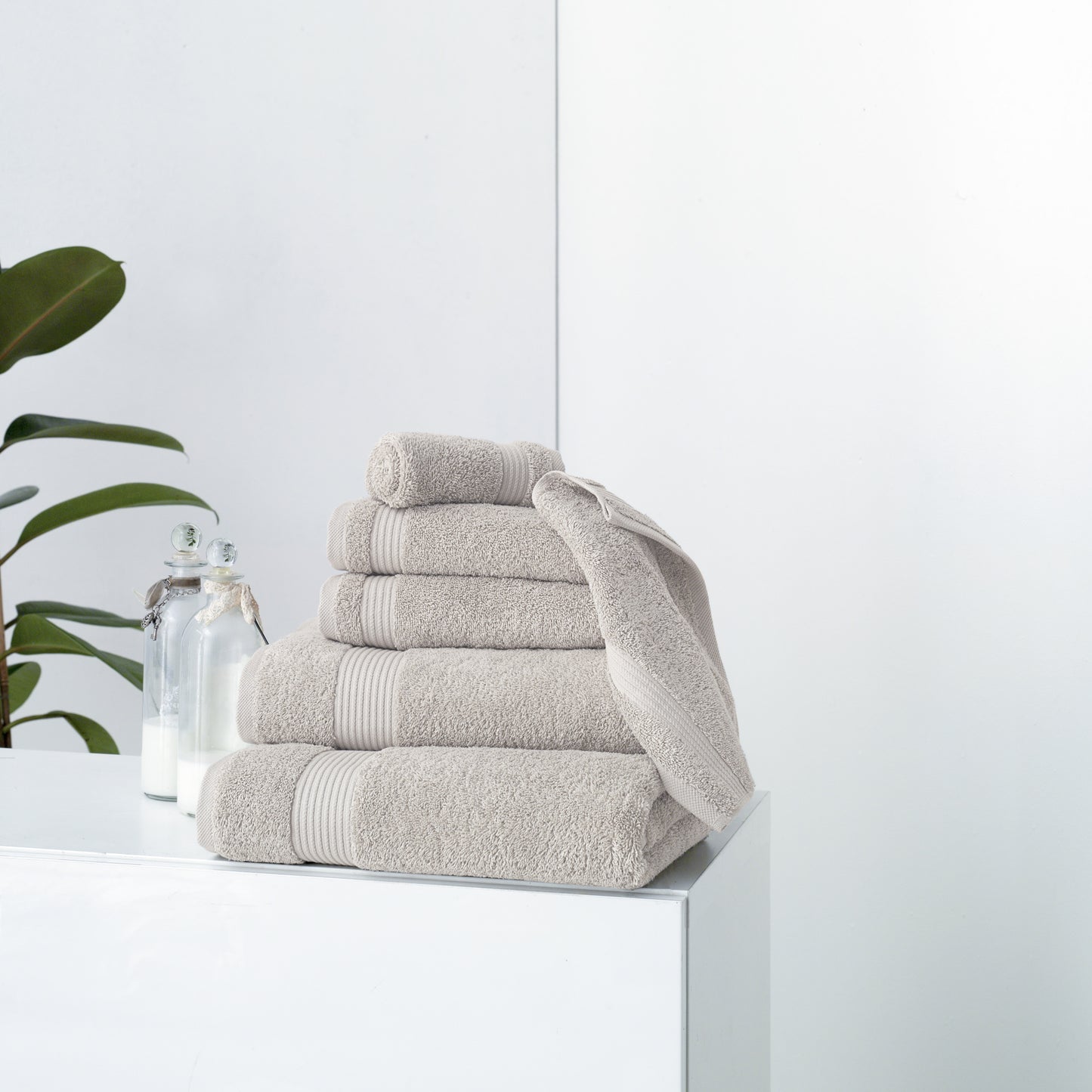 Serenity 6 PC Towel Set Stone