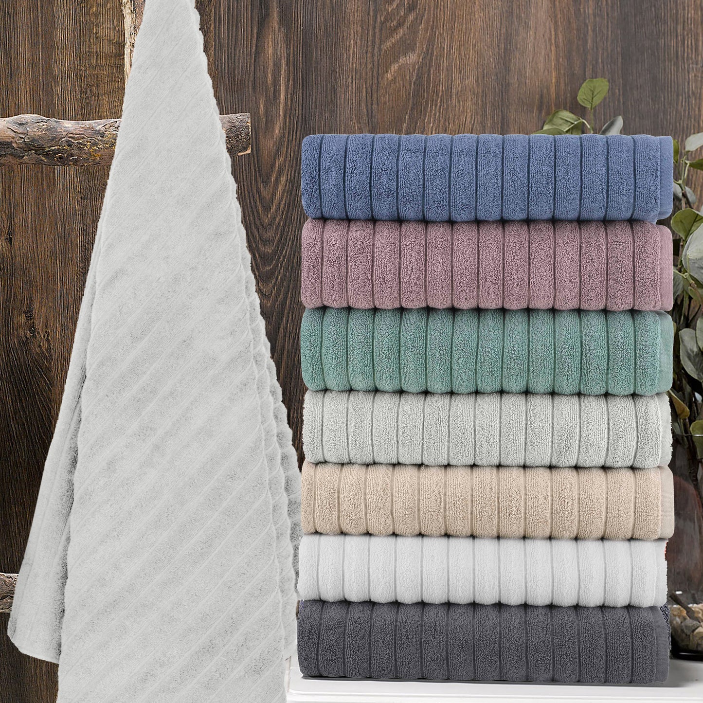 Cloud 6 PC Towel Set Black