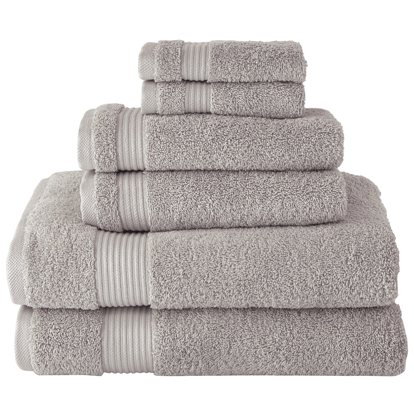 Serenity 6 PC Towel Set Stone