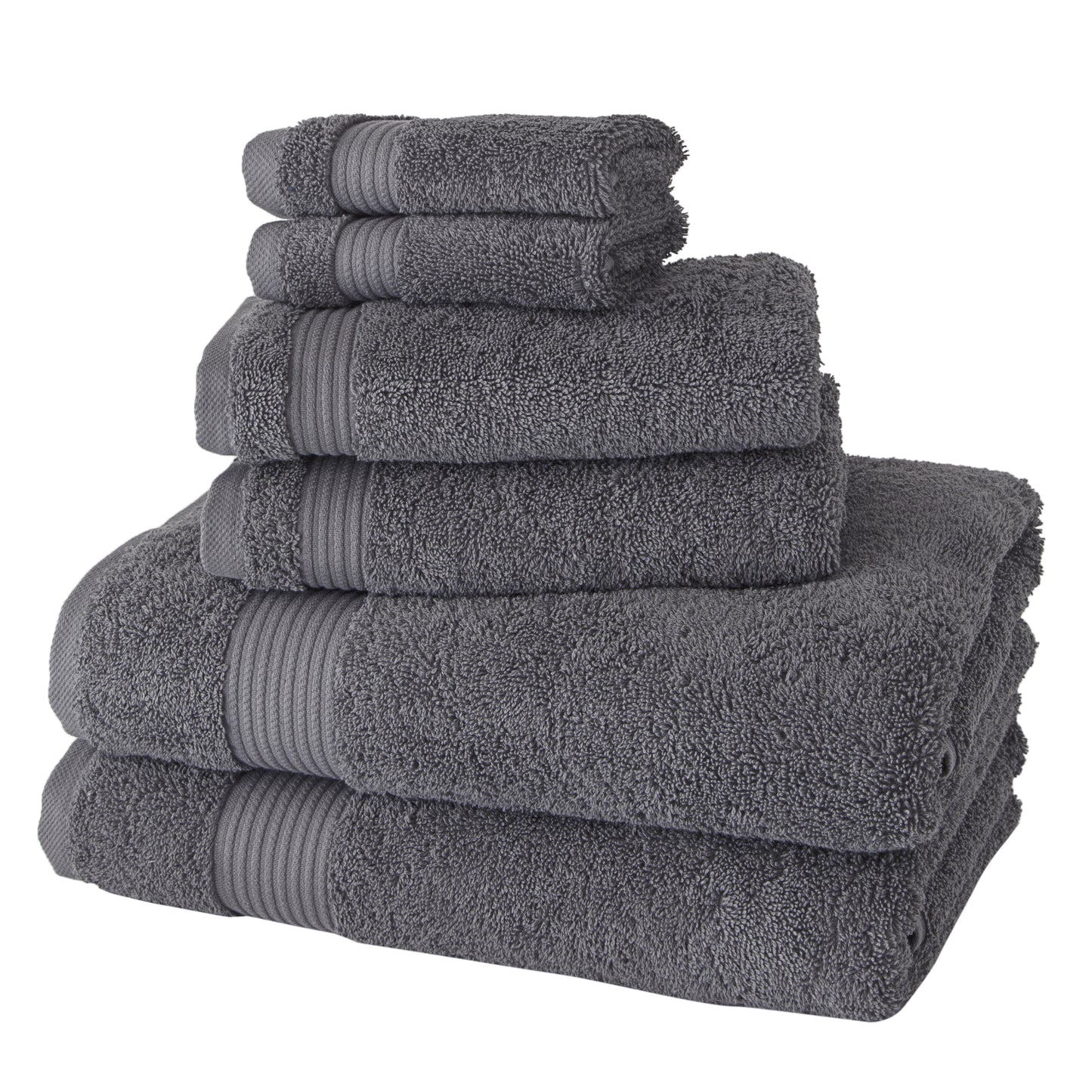Serenity 6 PC Towel Set Grey