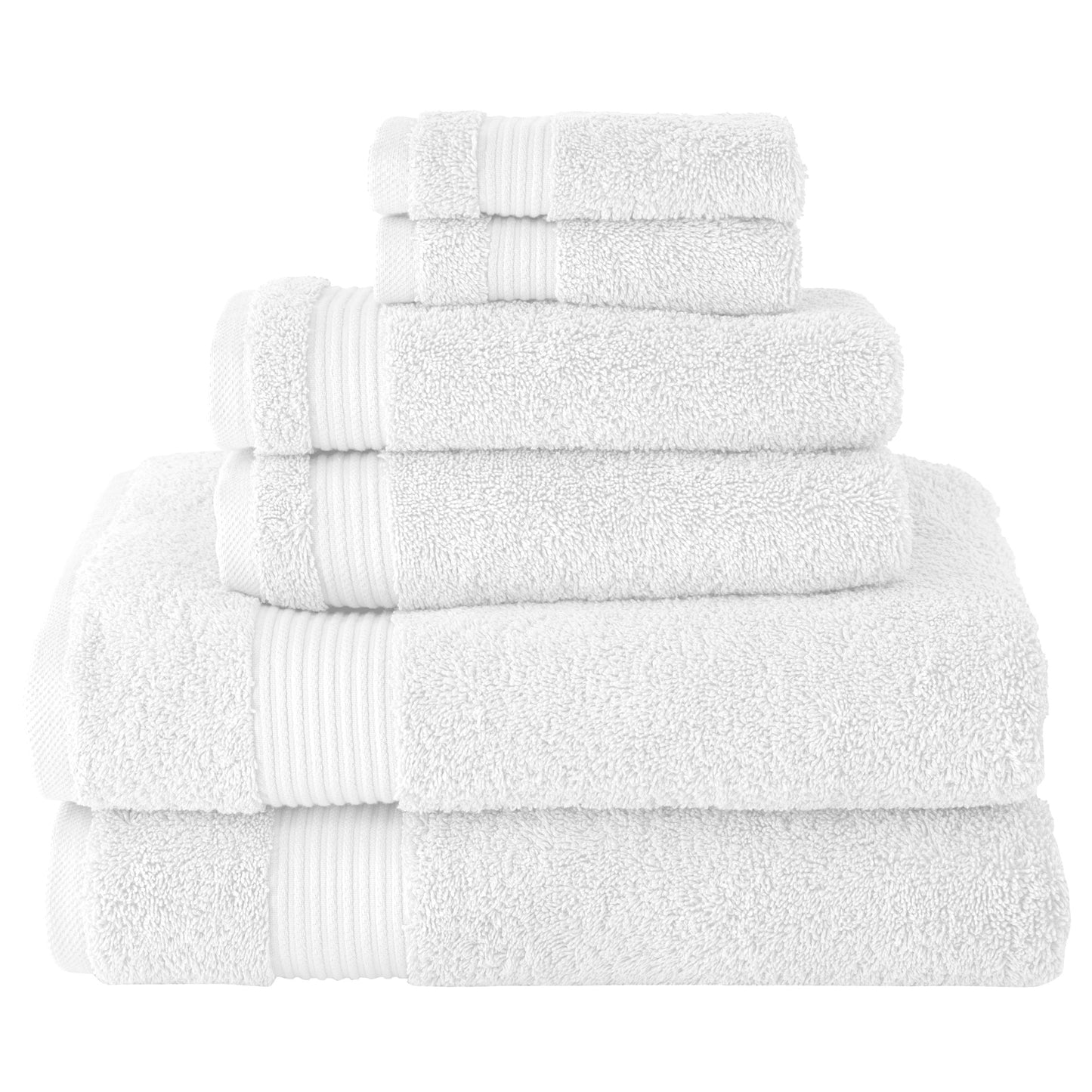 Serenity 6 PC Towel Set White