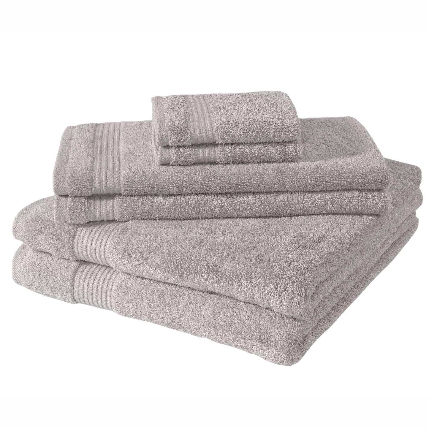 Serenity 6 PC Towel Set Stone