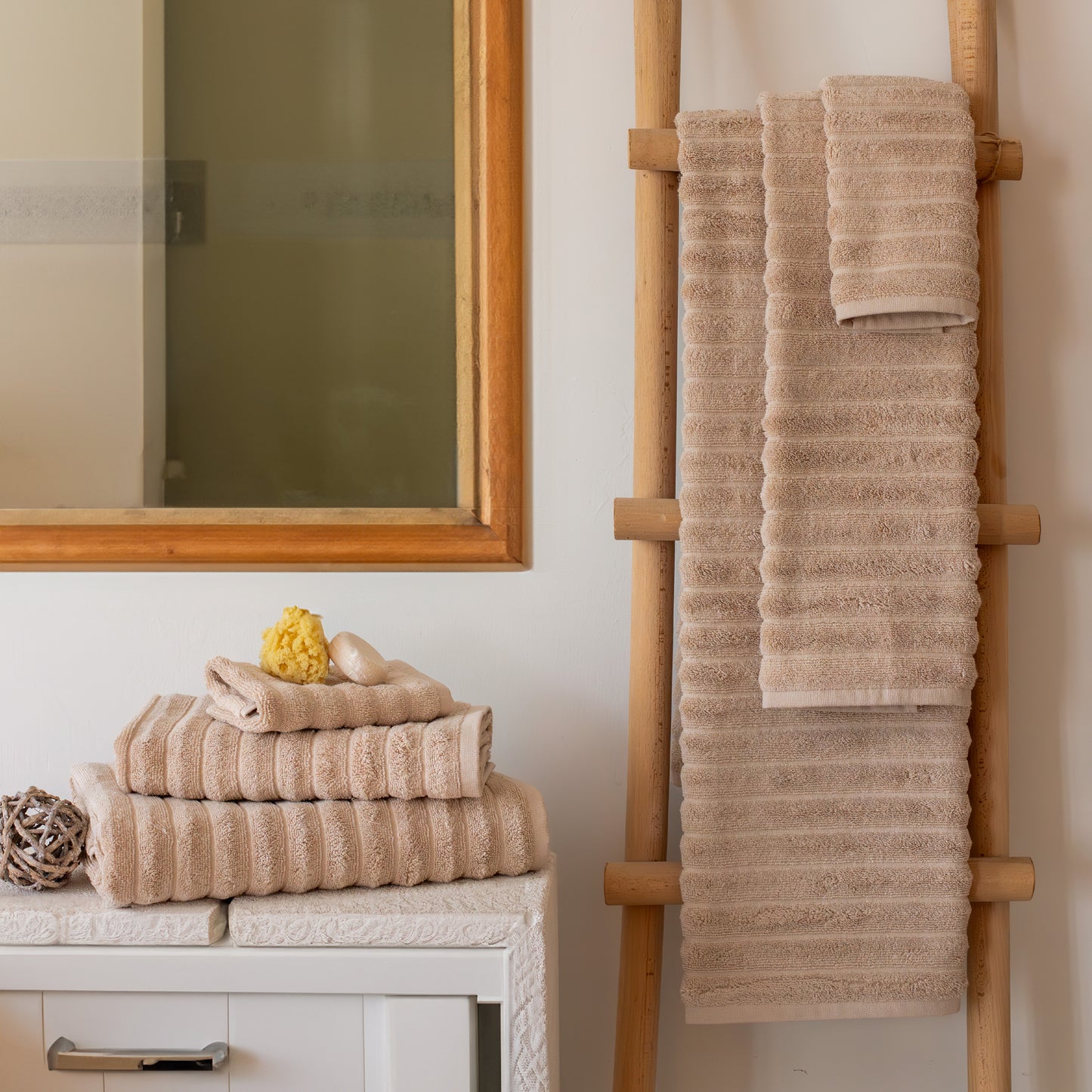 Cloud 6 PC Towel Set Beige