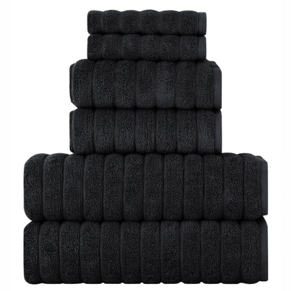 Cloud 6 PC Towel Set Black