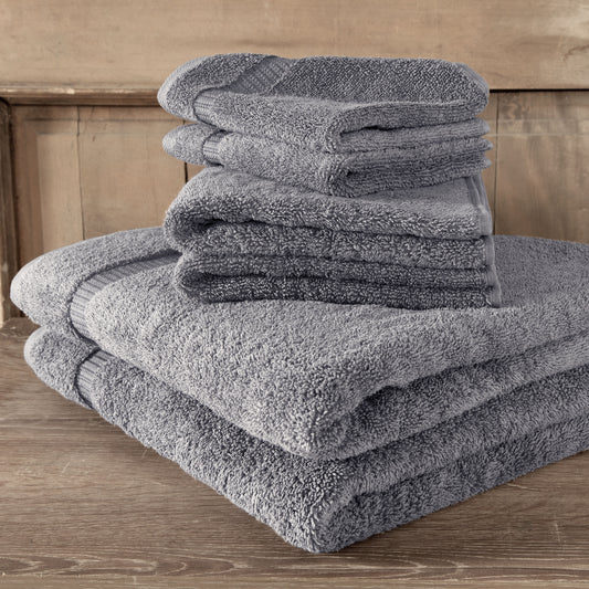 Comfort 6 PC Towel Set Gray