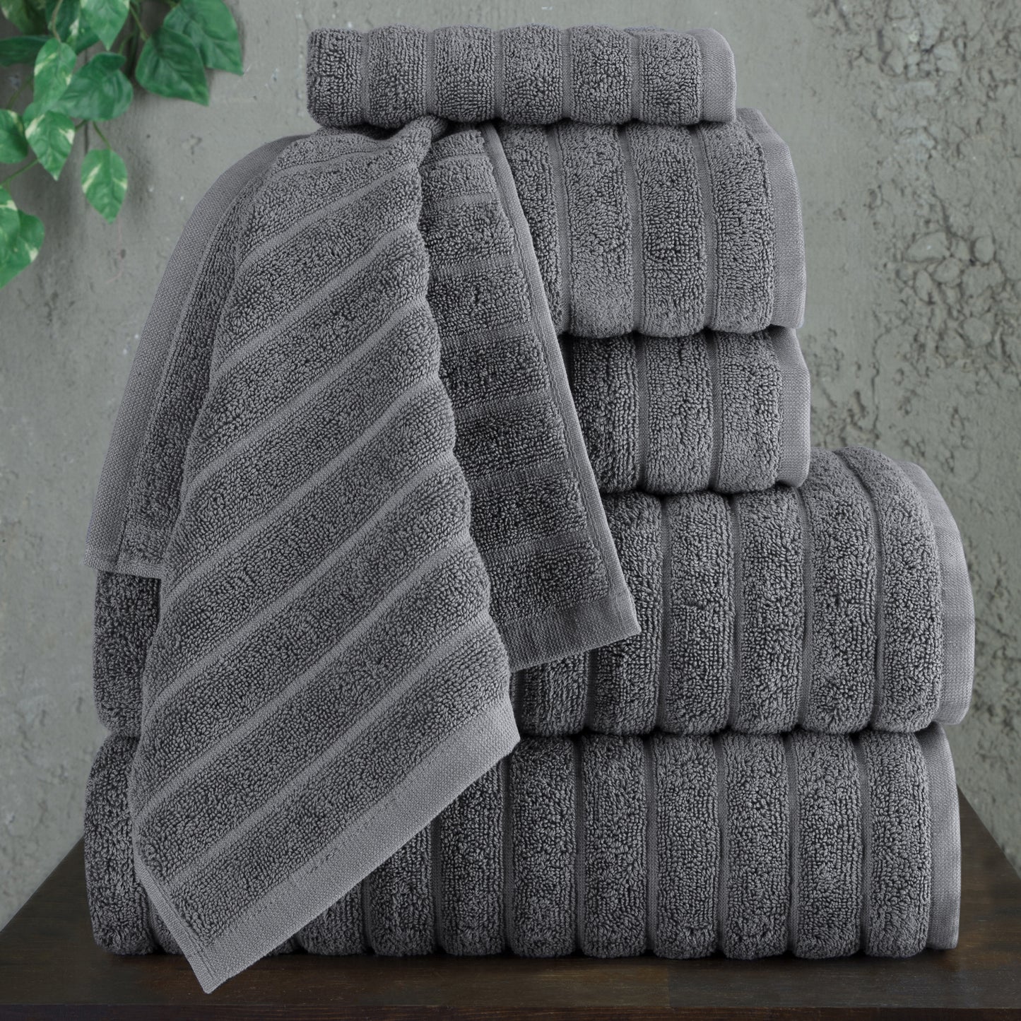 Cloud 6 PC Towel Set Gray