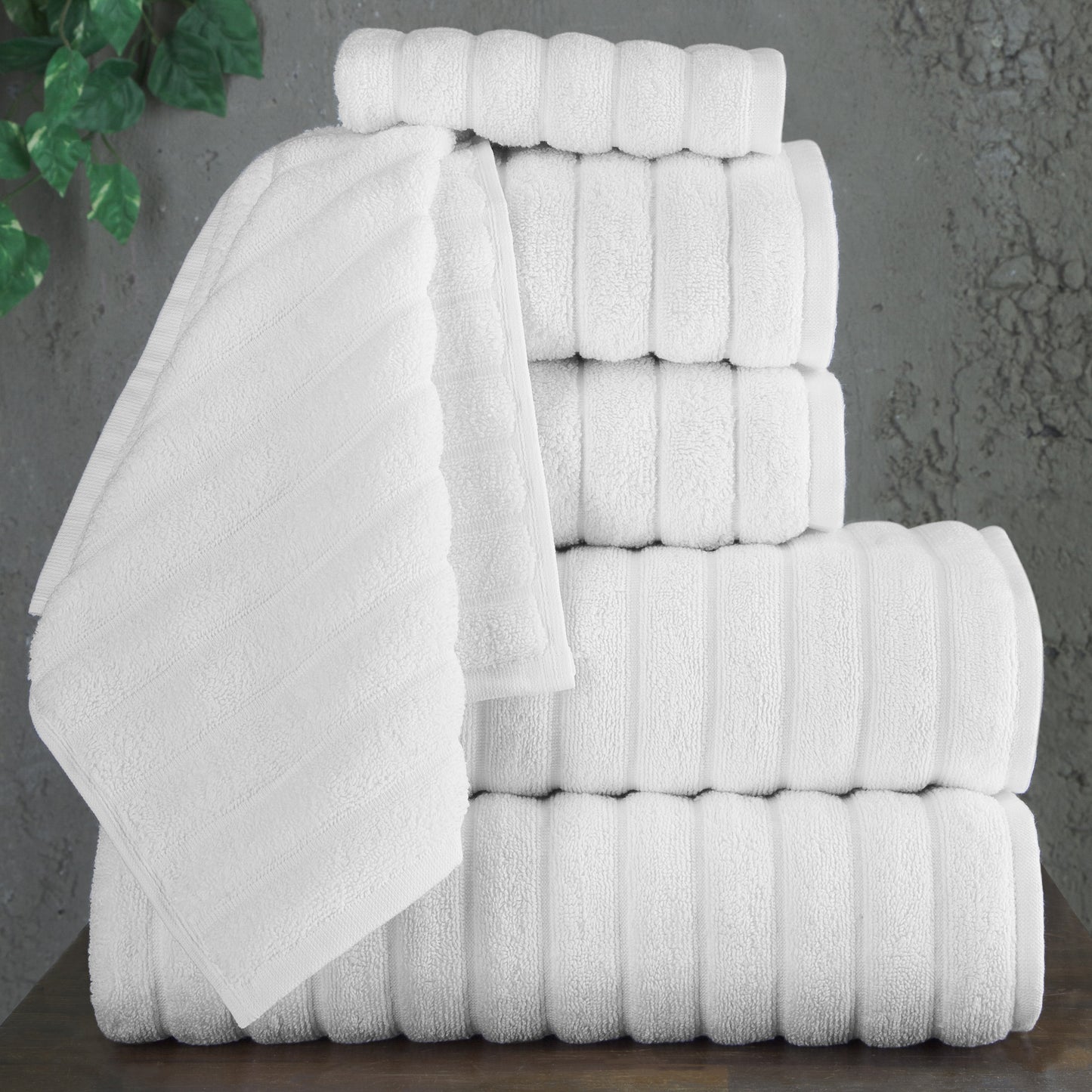 Cloud 6 PC Towel Set White