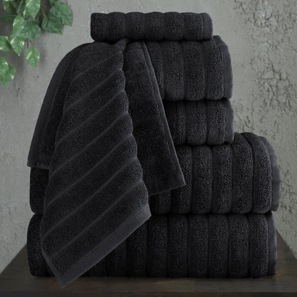 Cloud 6 PC Towel Set Black