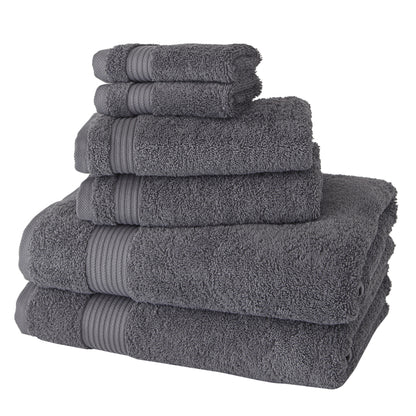 Serenity 6 PC Towel Set Grey