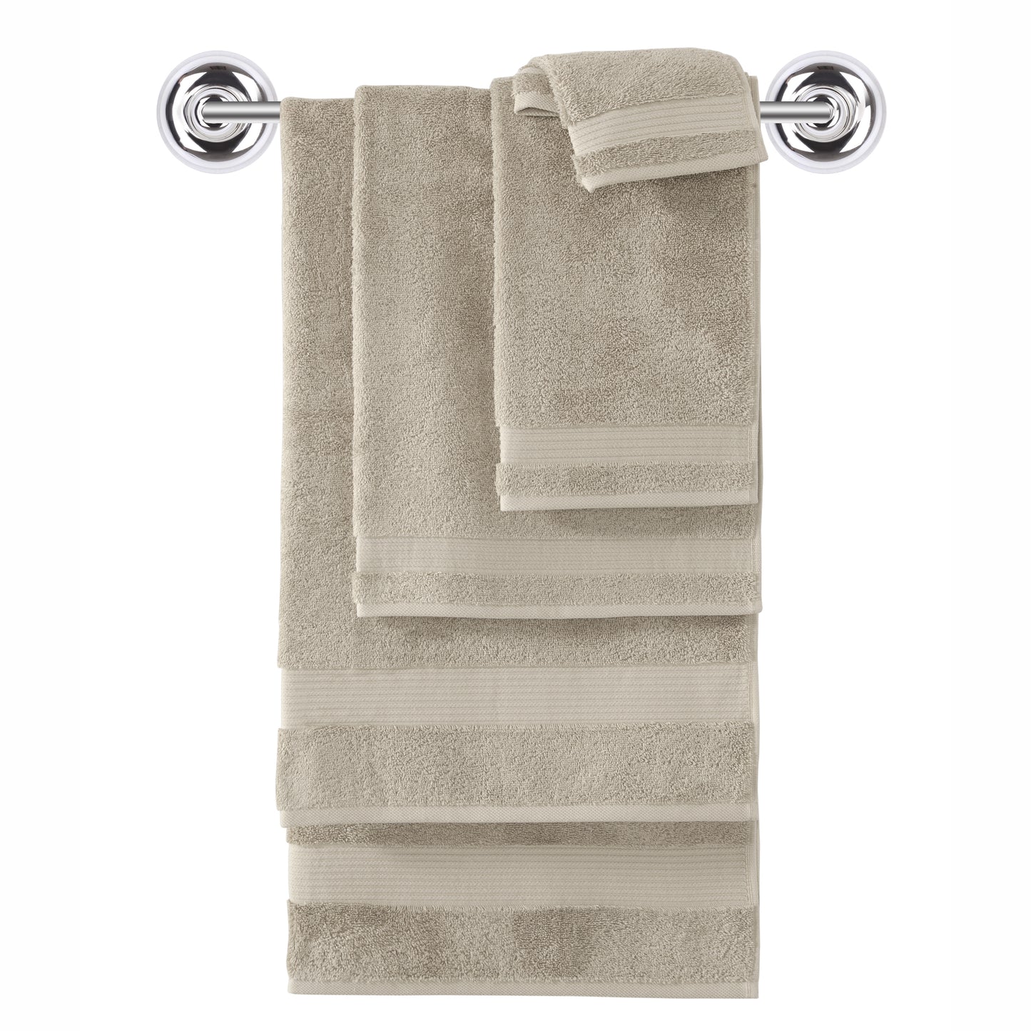 Serenity 6 PC Towel Set Brown Rice