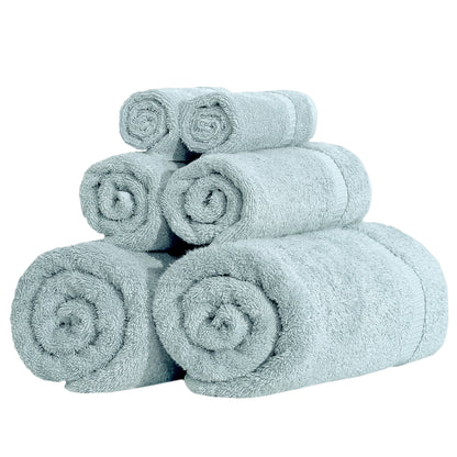 Comfort 6 PC Towel Set Seafoam Green